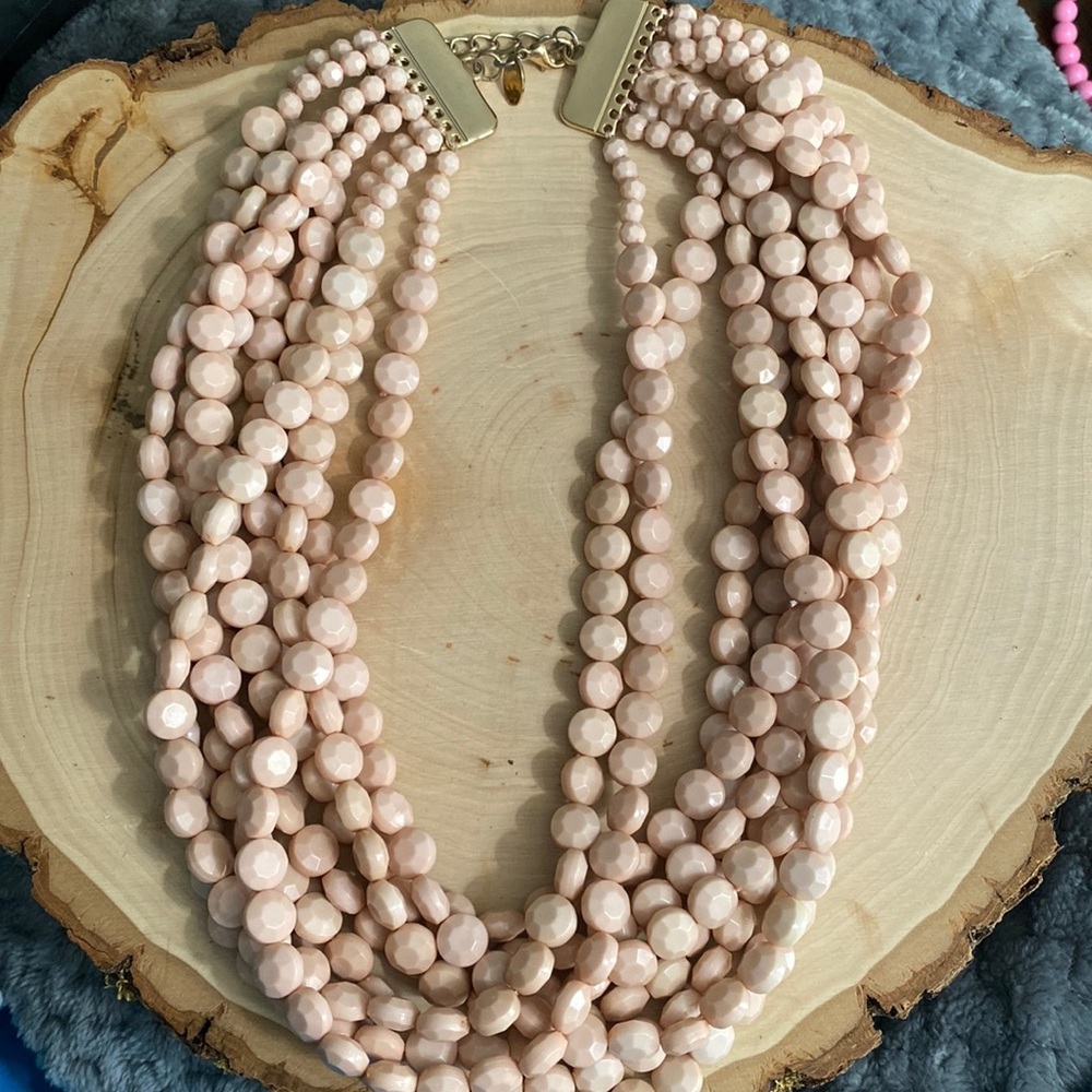 Chunky blush pink Multiple layer necklace